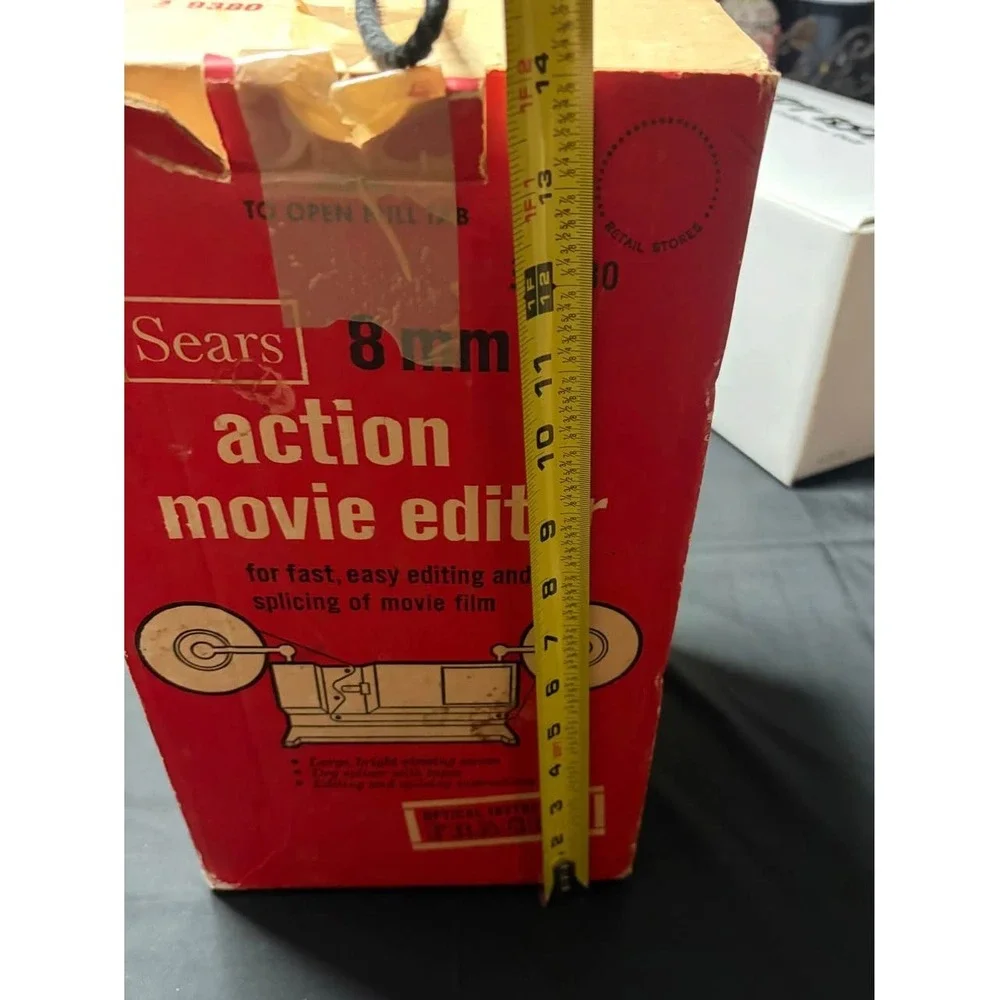 Vintage Sears 9380 8mm Action Movie Film Editor Viewer Box Light Works